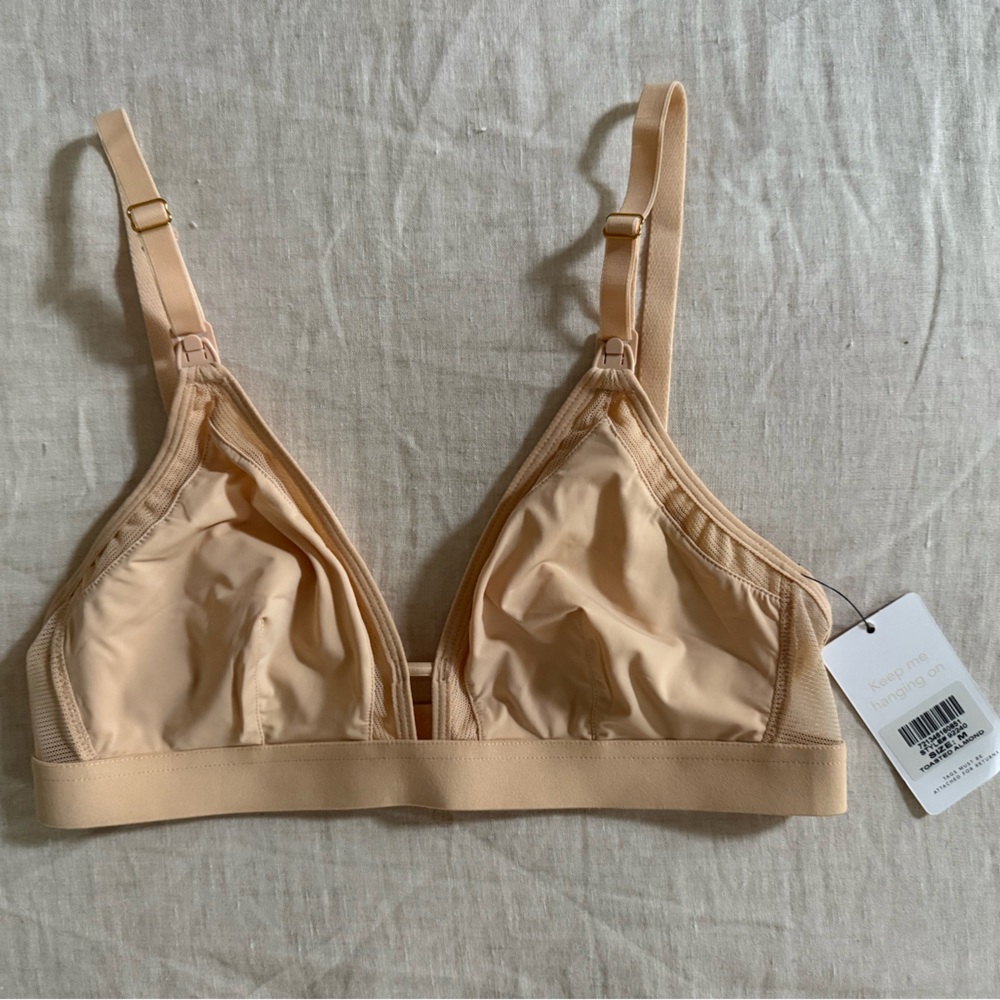 Lively Mesh Trim Nursing Bralette Sz M